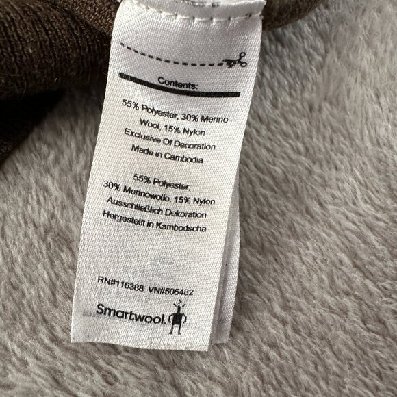 Smartwool Men's Sparwood Brown Wool Blend Sweater SMALL - Picture 6 of 7